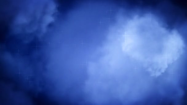 Πέταγμα μέσω θρησκευτικών λέξεις στα σύννεφα — Αρχείο Βίντεο