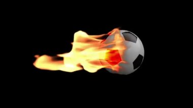 Futbol topu yanıyor.