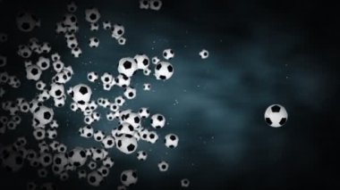 futbol topları uçan