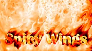 Baharatlı kanatlar arka plan ateş