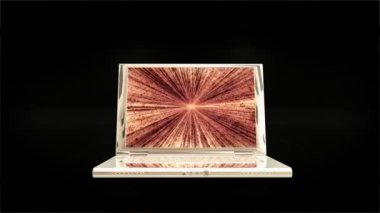 matrix ile beyaz dizüstü ekran, alpha, zoom