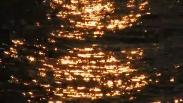 Під час заходу сонця море блиск — стокове відео