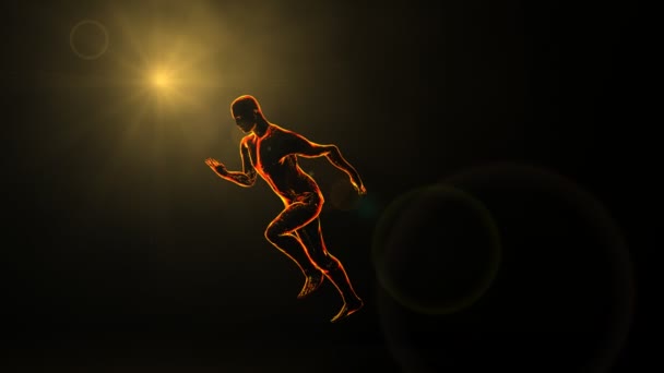 Silhouette Running slowMotion — Videoclip de stoc