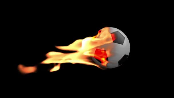 Futbol topu yanıyor. — Stok video