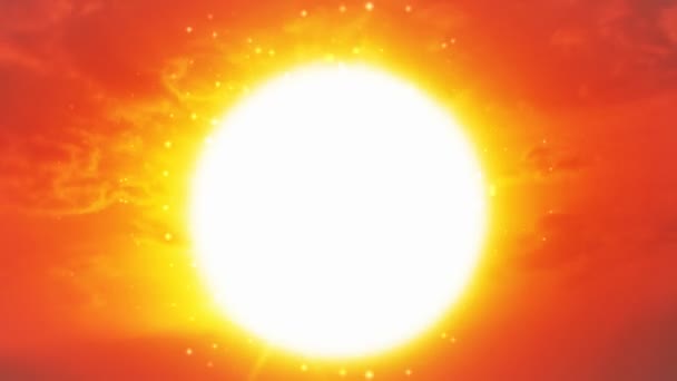 Nuages du coucher du soleil et des particules de soleil — Video