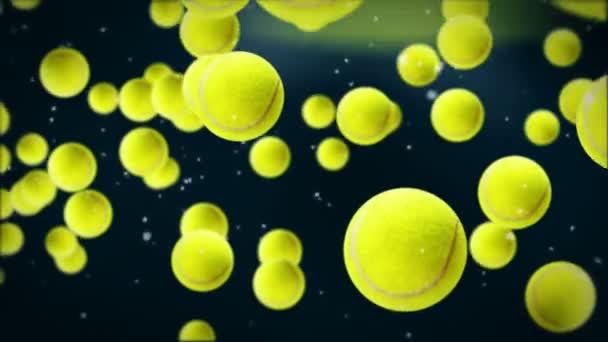 Tennis balls background — Stock Video