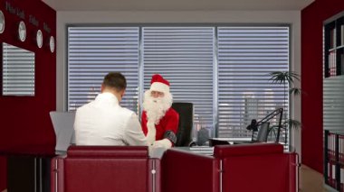hasta, Doktor ölçüm tansiyon ve kötü haber vererek Noel Baba olduğunu