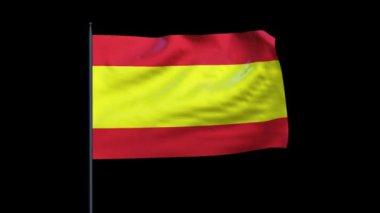 İspanya bayrağı sallayarak, kesintisiz döngü