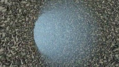 buruşuk 100 Doları tünel fly aracılığıyla döngü