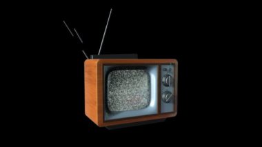 eski tv erimesi siyah, statik kamera karşı yeni bir tv içine