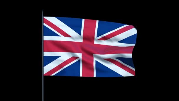 İngiltere bayrak sallayarak, kesintisiz döngü — Stok video