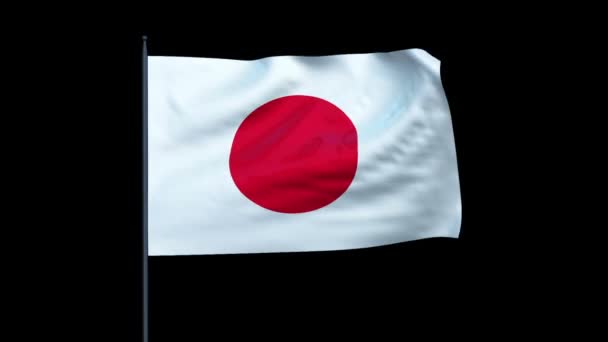 Japonia flaga pętli macha, bez szwu — Wideo stockowe