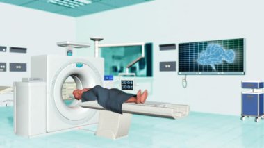MRI tarayıcı bir hastane odasında alpha