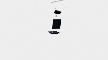 laptop beyaz, ekran sadece Alfa karşı içine mobil erime