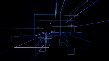 yüksek teknoloji kılavuz, ağ kavramı, kamera sinek ile büyüyen