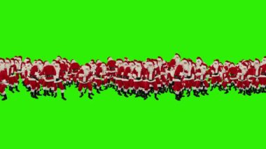 Noel Baba kalabalık dans