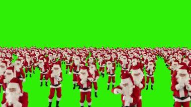 Noel Baba kalabalık dans