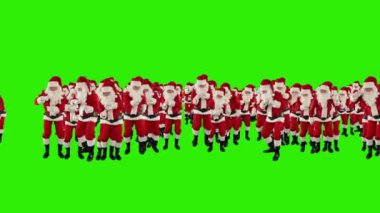 Noel Baba kalabalık dans
