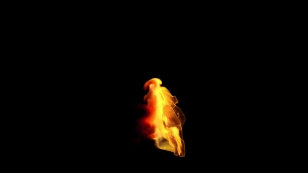 Coole Mädchensilhouette Flammen Die Hip Hop Tanzt — Stockvideo