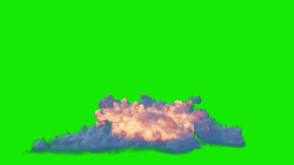 Smoke Fire Boiling Seamless Loop Green Screen Chromakey Mov — Stock Video