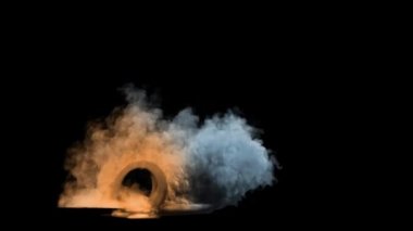 Car wheel colored smoke, seamless loop, Alpha Channel