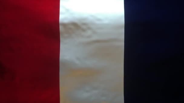 Frankrijk Vlag Wordt Gescheurd Stroom Van Coronavirus Covid Onthullen — Stockvideo