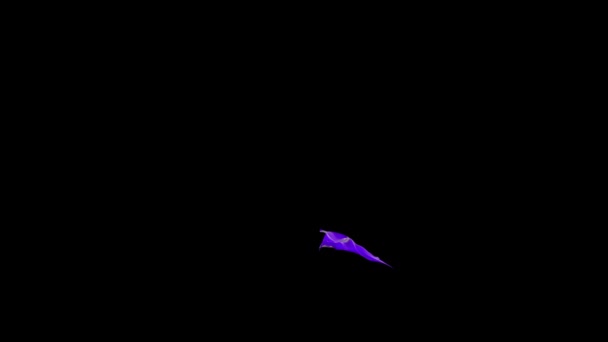 Purple Wave Sutra Kain Terbang Udara Terhadap Black Mov — Stok Video