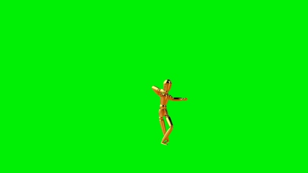 Funny Golden Mannequin Dancing Seamless Loop Green Screen — Stock Video ©  circotasu #566101894