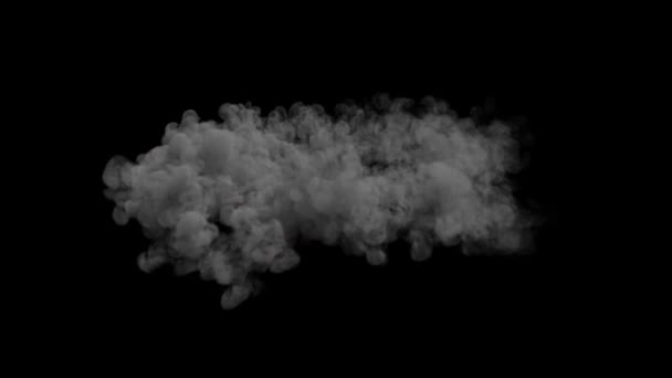 Ground Smoke Shockwave Explozie Canalul Alpha — Videoclip de stoc