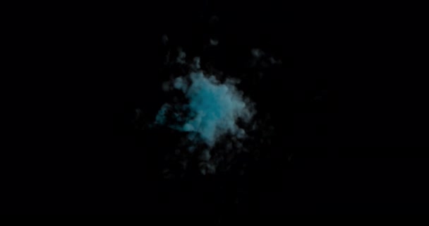 Explosión Polvo Azul Luma Matte — Vídeo de stock