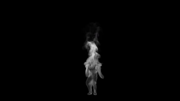 Cool Dívka Kouř Silueta Dělá Sexy Tanec — Stock video