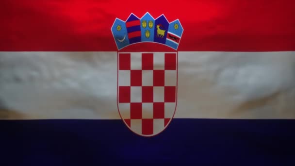 Анімація Прапор Хорватії Був Розірваний — стокове відео