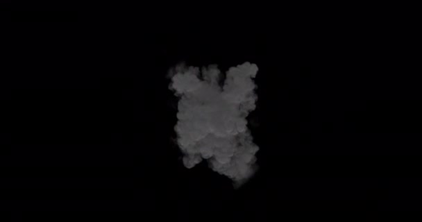 Space Explosion Close Alpha Channel — стоковое видео