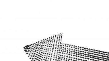 Bir iş kadını tarafından yönetilen iş adamları, 4K 'yı beyazlara karşı gösteren ok şeklinde bir ok oluşturuyorlar.