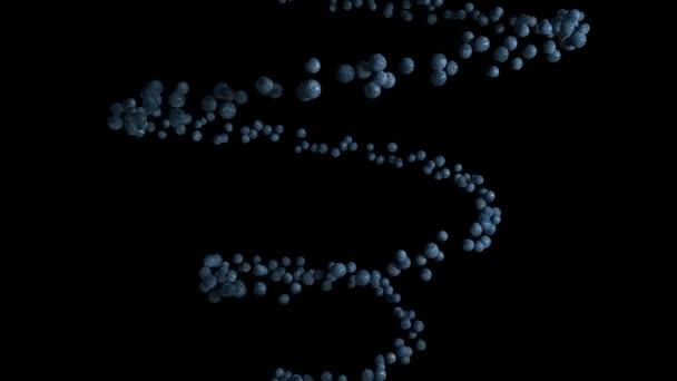 Blueberry Fruit Flying Helix Shape Seamless Loop Alpha Channel — Stock video