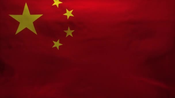 コロナウイルスCovid19 アルファチャンネルの正確なモデルを明らかにするためにリッピングされている中国国旗 — ストック動画