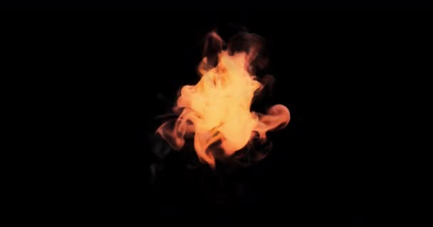 Fire Flames Background Seamless Loop Alpha Channel — Stock Video