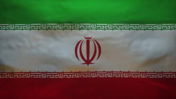 Iran Flag Being Ripped Reveal Blood Flow Infected Coronavirus Covid — Vídeo de Stock