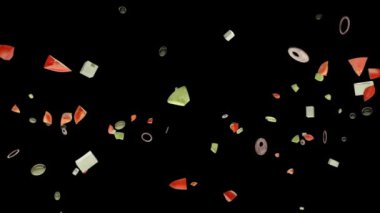 Ağır çekimde taze salata, Luma Matte eklendi.