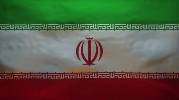 Animation Iran Flag Being Ripped White — Stock video