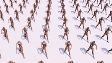 Meta evrende yaşayan insanlar gibi büyük bir zombi grubu, Luma Matte.