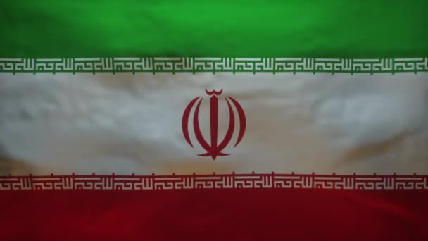 Iran Vlag Wordt Gescheurd Model Van Coronavirus Covid19 Onthullen — Stockvideo