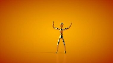 Altın çocuk zaferle el kaldırıyor, kusursuz döngü, siyahlara karşı.