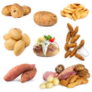 beyaz izole patates resimleri toplama