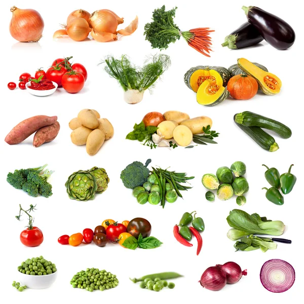 Vegetable Collection Isolated on White — Stock Photo, Image