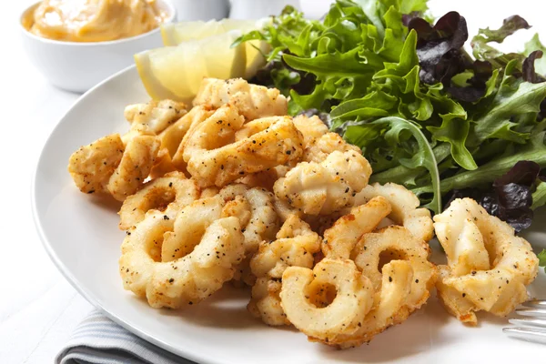 Calamari di sale e pepe — Foto Stock