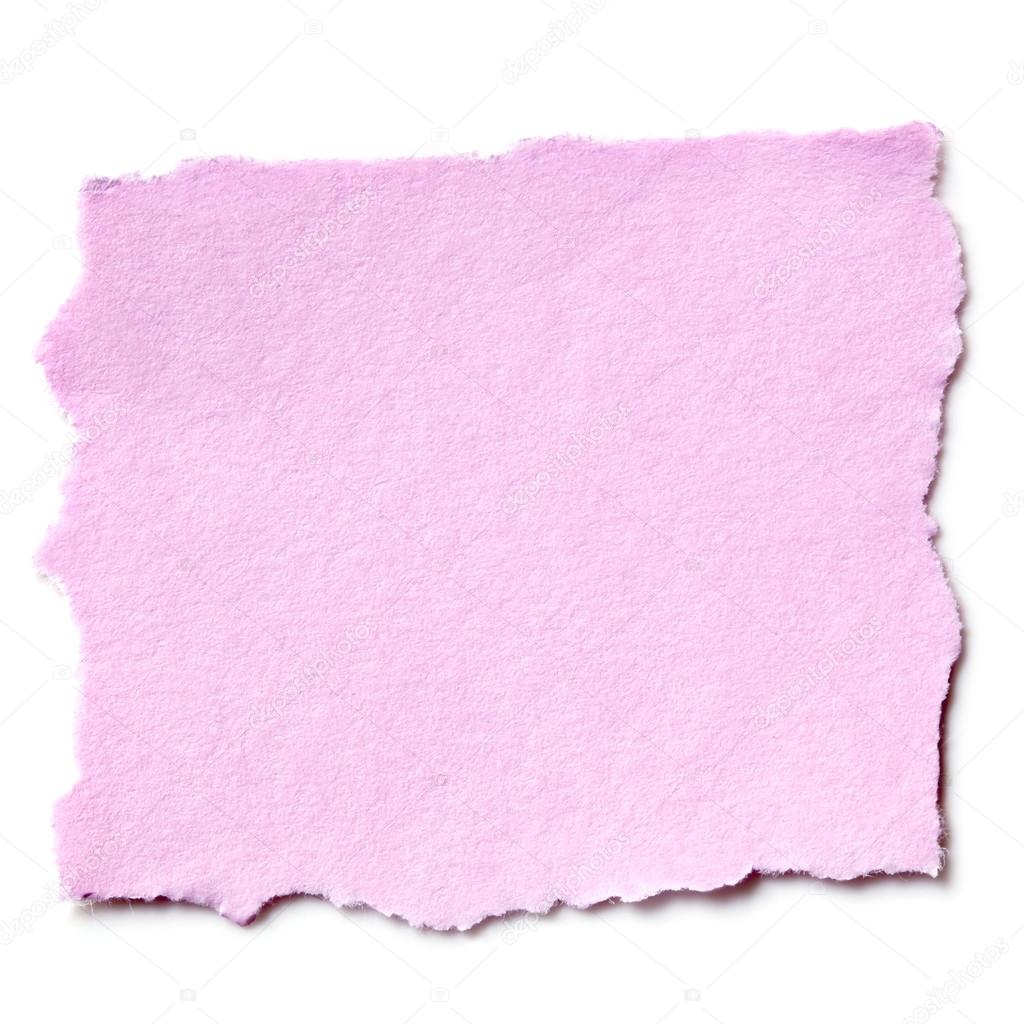 Torn Pink Paper Isolated — Stock Photo © robynmac #15748255