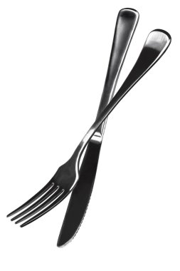 bıçak ve çatal izole