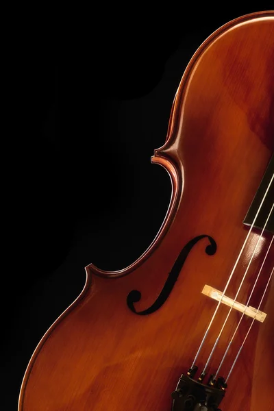 Cello över svart — Stockfoto