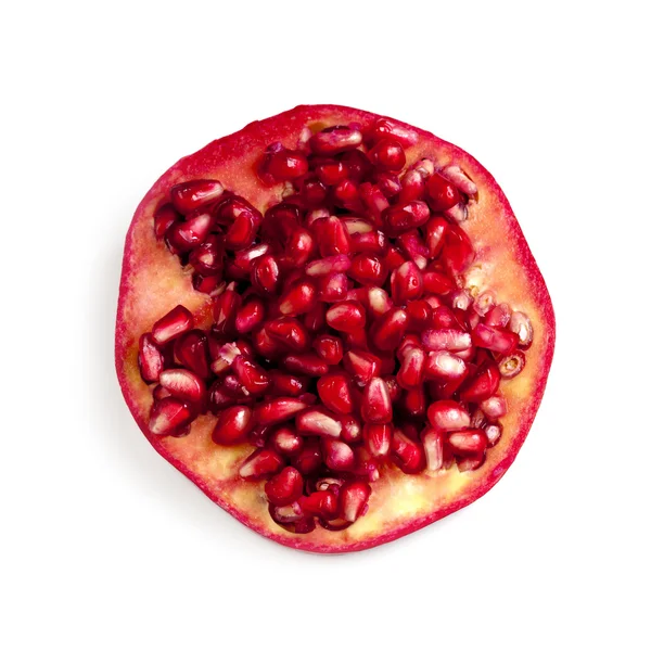 Pomegranate Slice over White — Stock Photo, Image